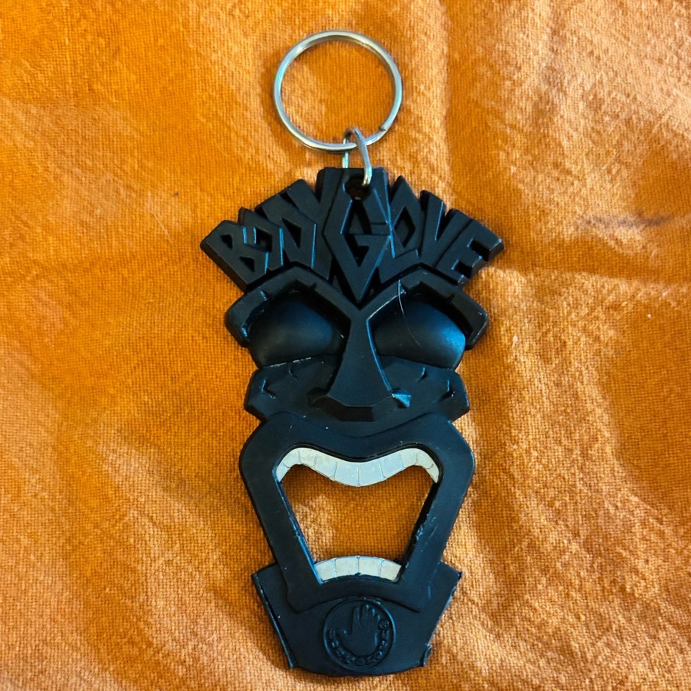 Rare-body glove Tiki bottle opener key ring